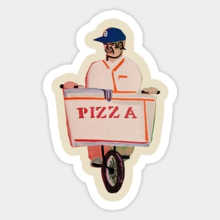 Pizza Delivered By Bike Sticker